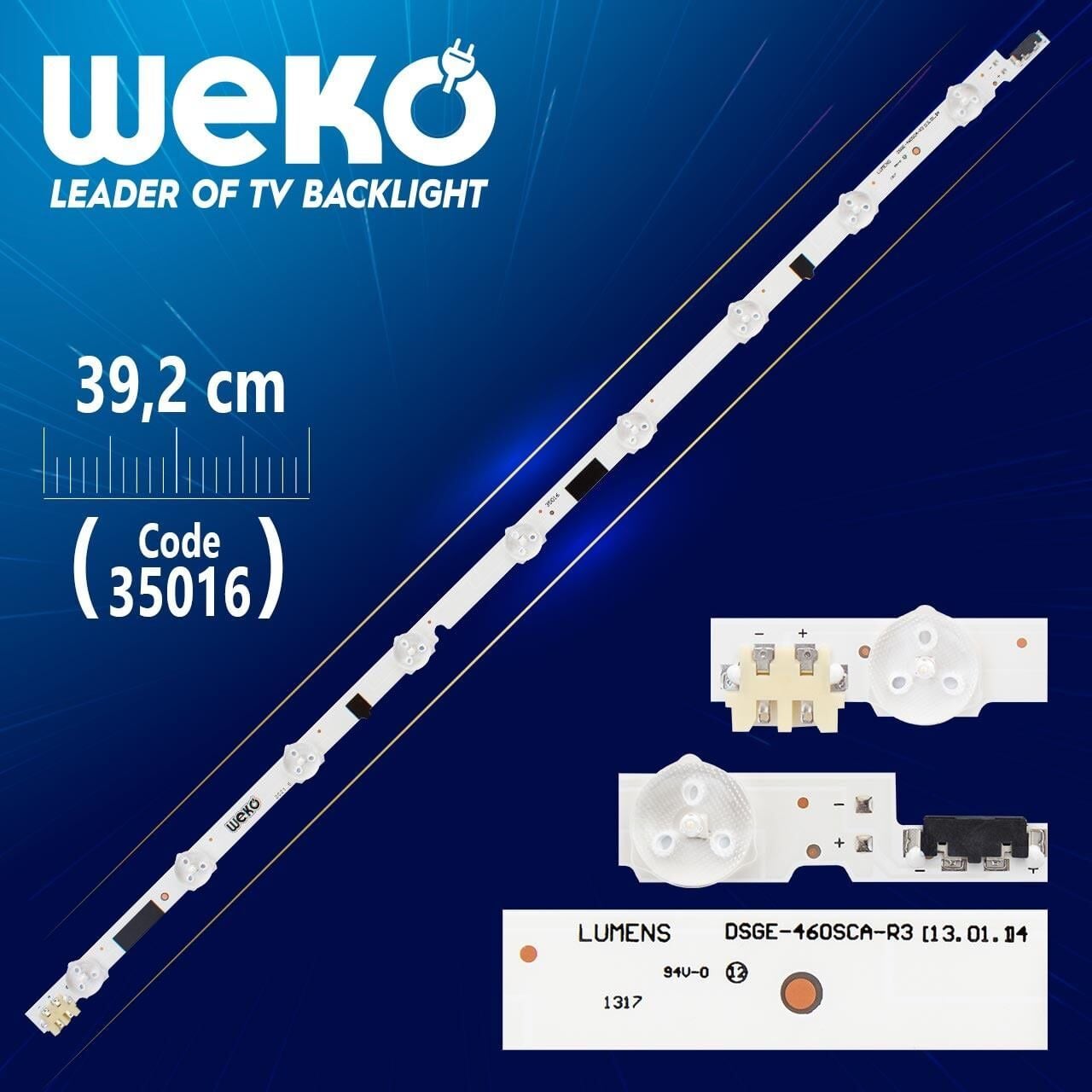 2013SVS46F R9/R6 REV1.9 - D2GE-460SCB-R3 - 46E25309A - RIGHT - 59.4 CM 9 LEDLİ Tv Led Bar