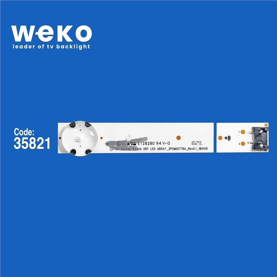 Wkset-6541 35821X3 Lg Innotek 43Inch Drt Led Array_3Pcm00778a_Rev0.1_180419  3 Adet Led Bar