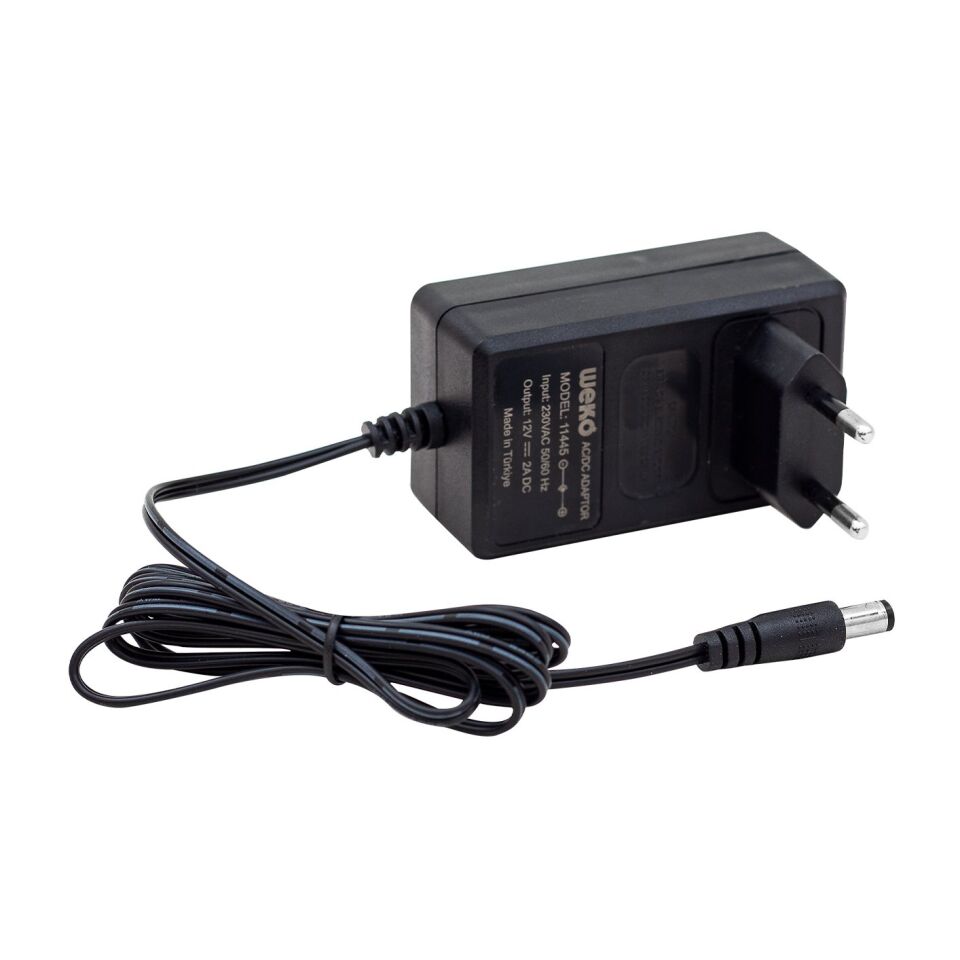 Weko 12 Volt 2 Amper 24 Watt Plastik Kasa Priz Tipi Adaptör