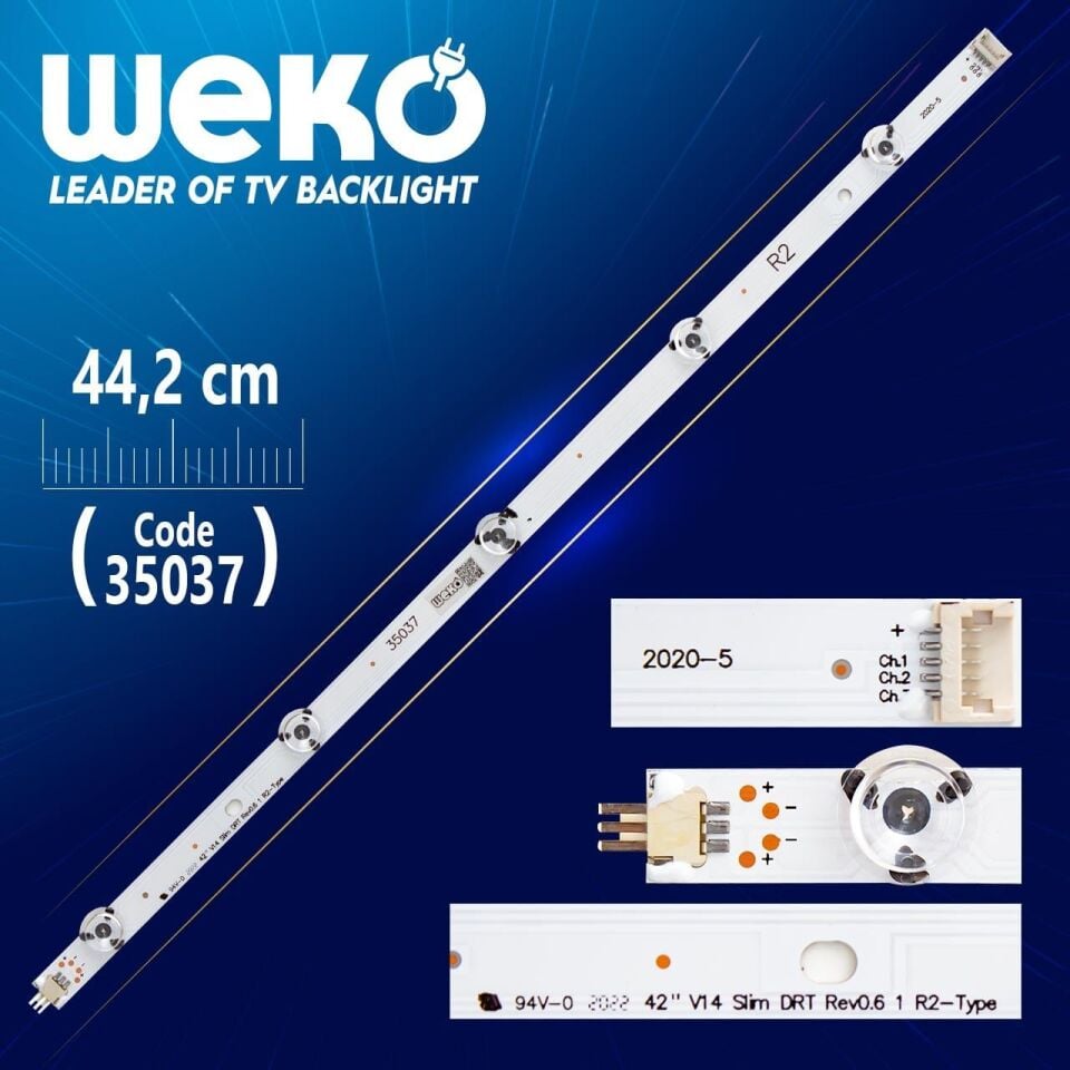 42'' V14 SLİM DRT REV0.6 1 R2-TYPE 6916L 1685A - 6916L 1685B - 44.2 Cm 5 Ledli - (WK-817) Tv Led Bar