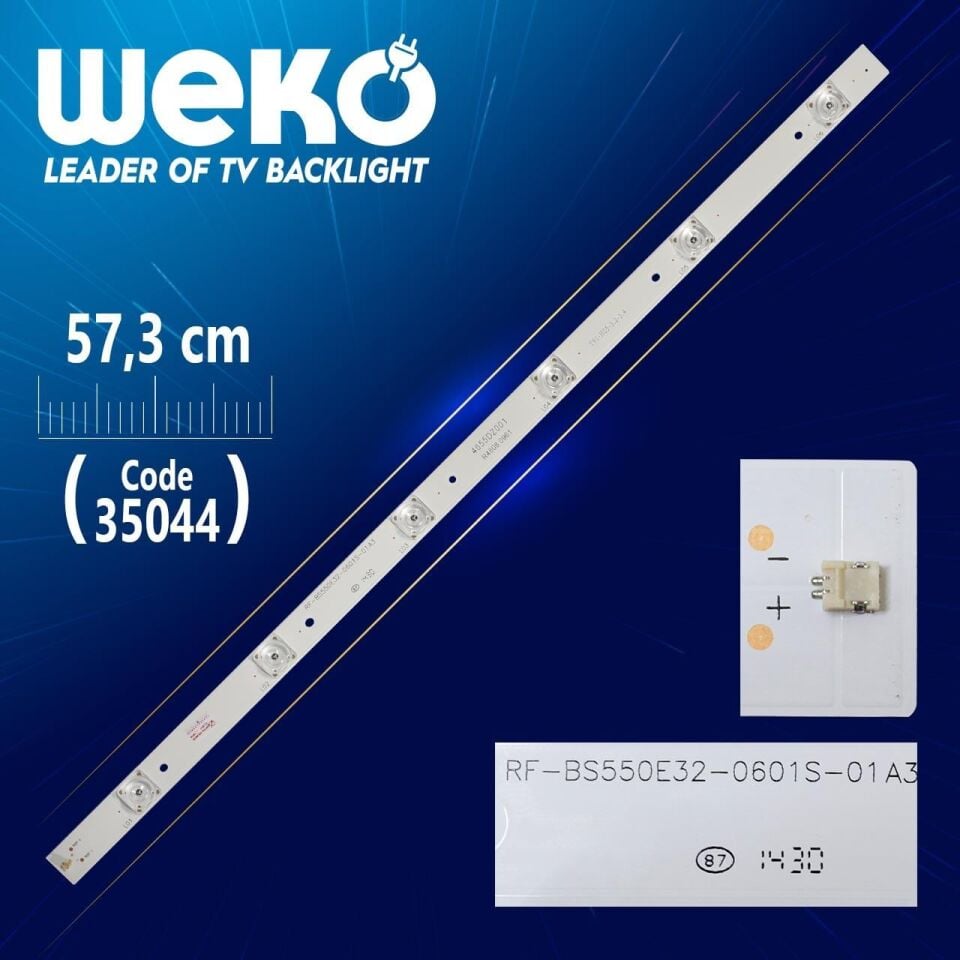 RF - BS550E32 - 0601S - 01A3-4655DZ001 - R4808 0319 - (57.3 Cm) 6 Ledli - (WK-822) Tv Led Bar