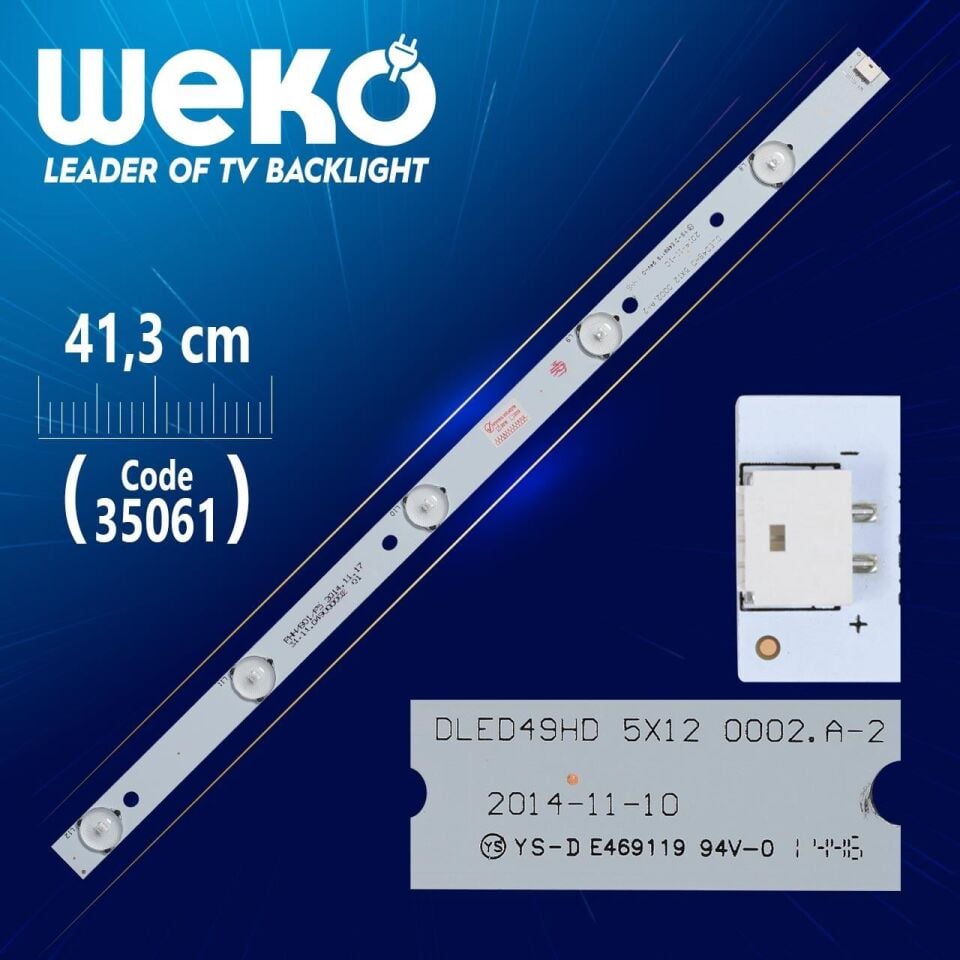 DLED49HD 5X12 0002.A-2 - 41.3 CM 5 LEDLİ - WK-405 Tv Led Bar