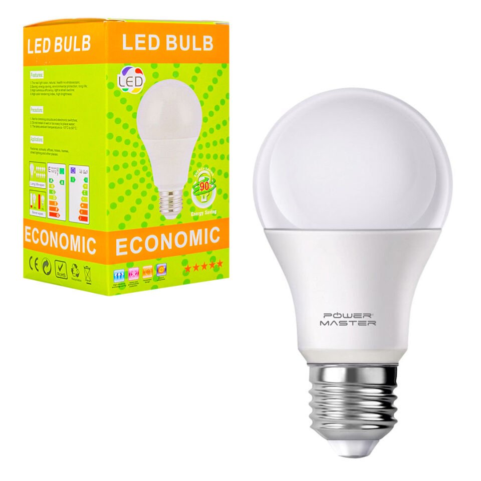 PowerMaster E27 9 Watt 6500K Beyaz Enerji Tasarruflu LED Ampul