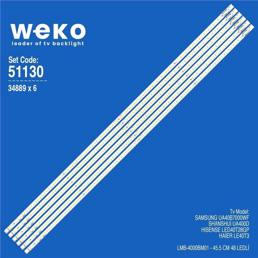 Wkset-6130 34889X6 Lmb-4000Bm01 6 Adet Led Bar (48Led)