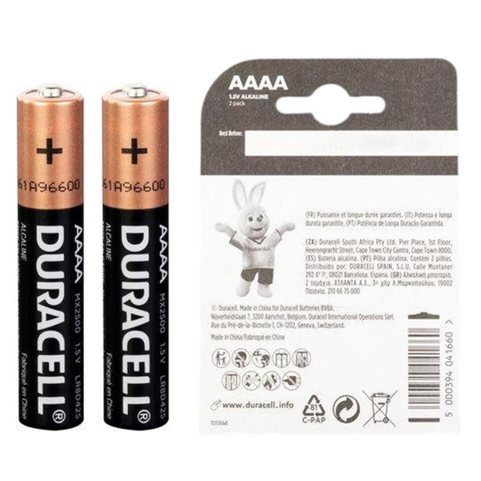 Duracell LR8D425 İncenin İncesi AAAA 1.5V Alkalin 2'Li Pil