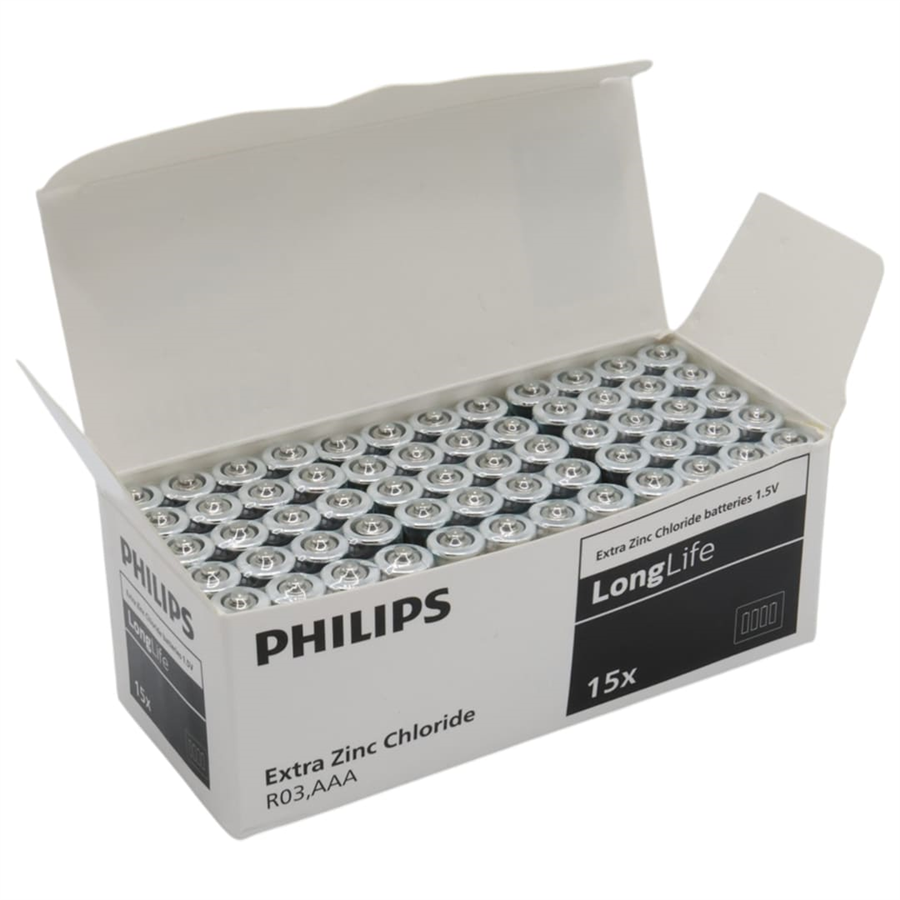 Philips Longlife Extra Zinc-Carbon İnce Kumanda Kalem Pili