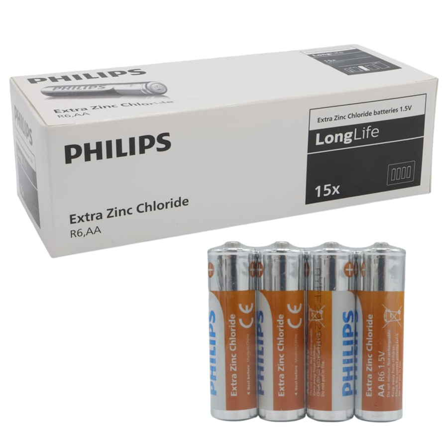 Philips Extra Zinc-Carbon Kalın Saat Kalem Pili AA