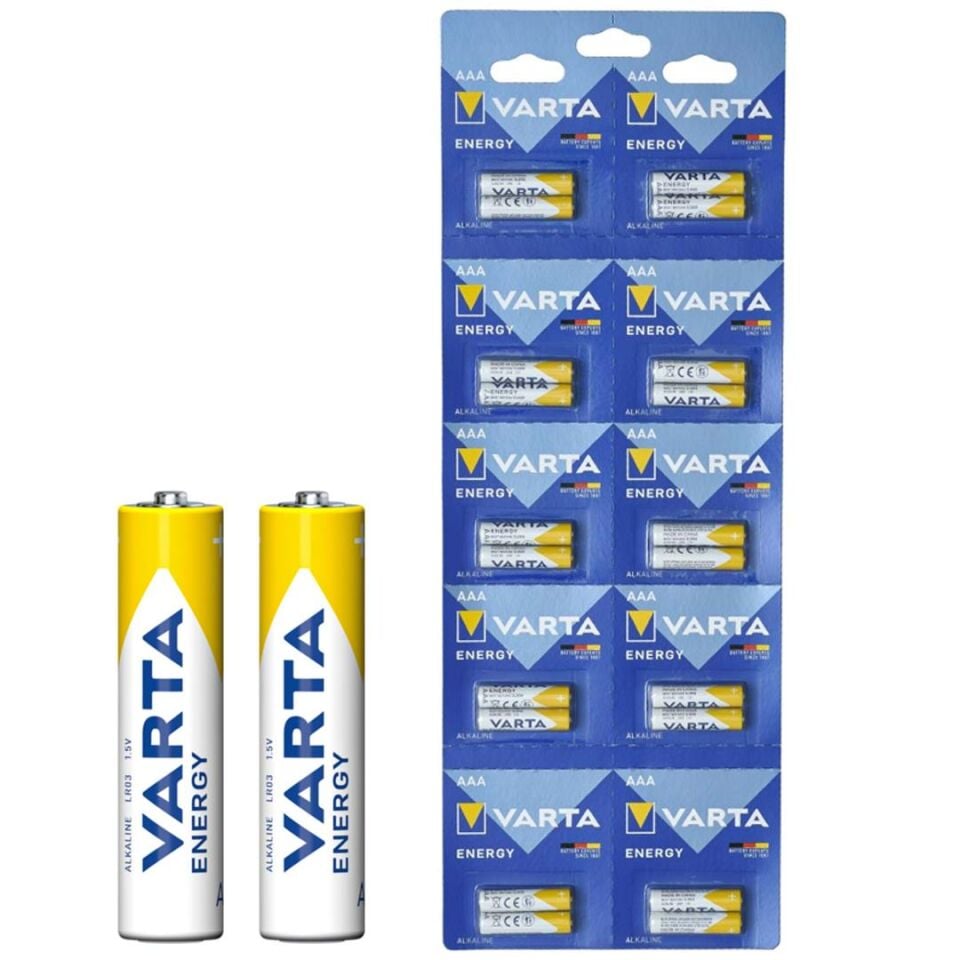 Varta 4103229482 LR03 1.5 Volt Alkalin 20'Li İnce AAA Kalem Pil