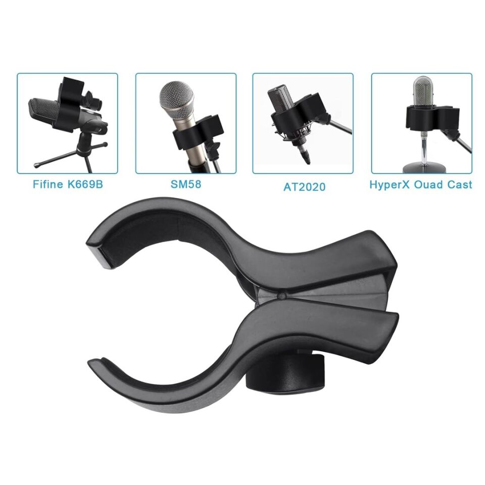 PowerMaster Mikrofon Standı Klipsi Plastik Yaylı 3-6 CM