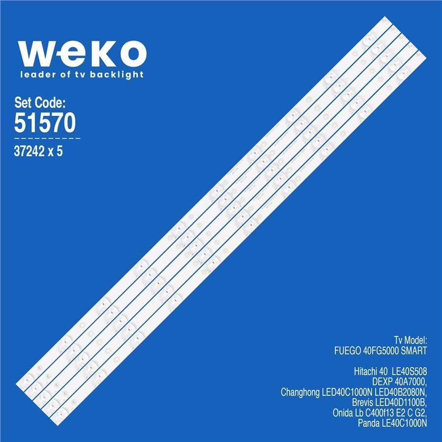 Wkset-6570 37242X5 Rf-Ab400e32-1001S-01 A7 5 Adet Led Bar