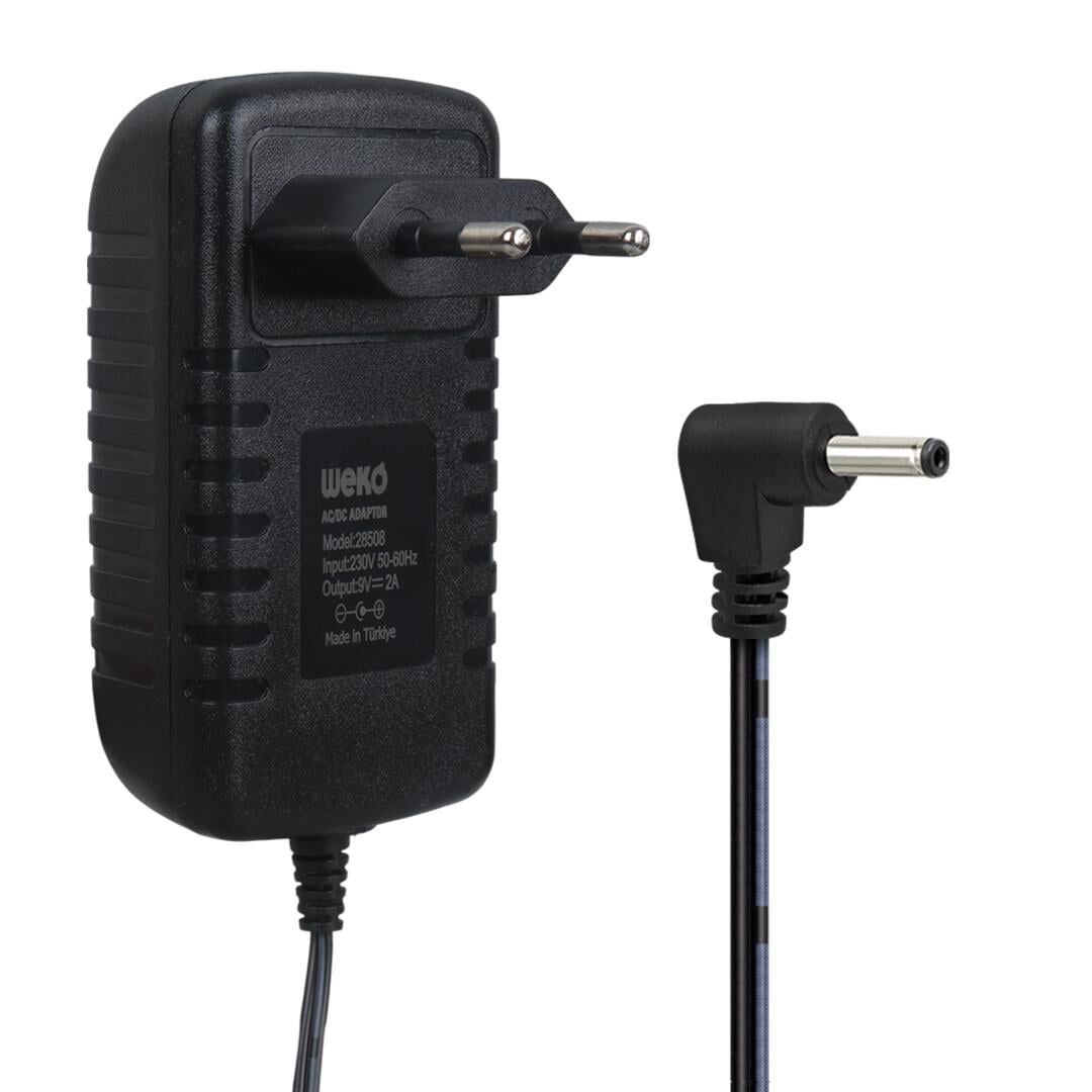 Weko WK-28508 9 Volt - 2 Amper 3.5*1.35 Mm Uçlu Yerli Üretim Priz Tipi Adaptör