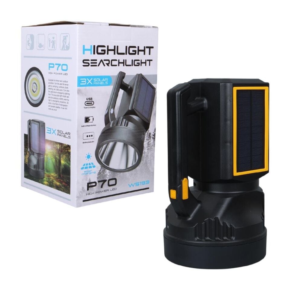 PowerMaster MX-W5193-P50 Solar Şarjlı Işıldak