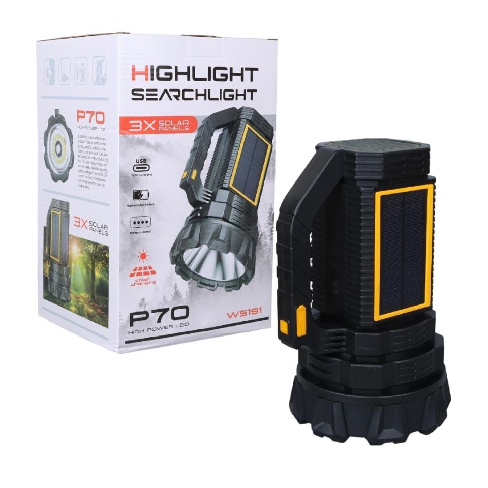 PowerMaster MX-W5191-P50 Solar Şarjlı Işıldak