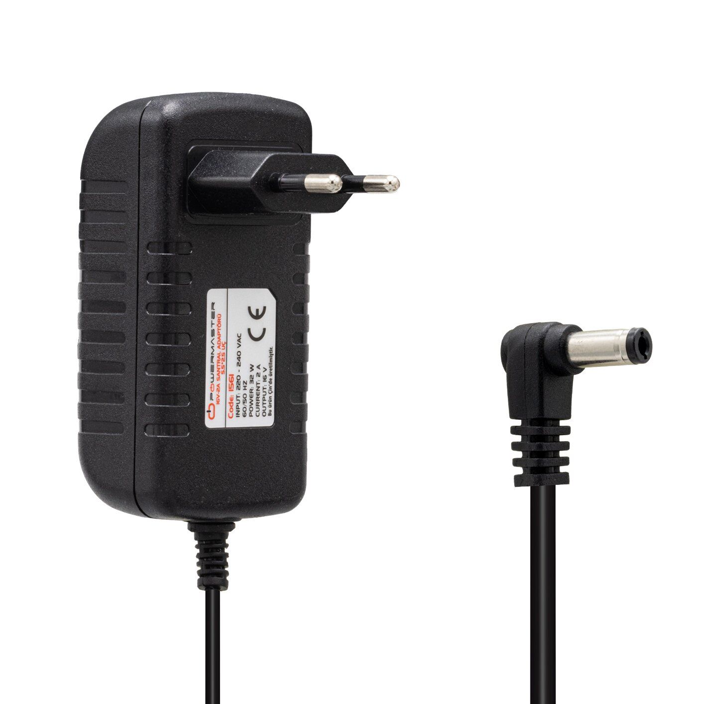 Powermaster PM-1561 16 Volt - 2 Amper 5.5*2.5 Mm Uçlu Santral Power Jacklı Adaptörü