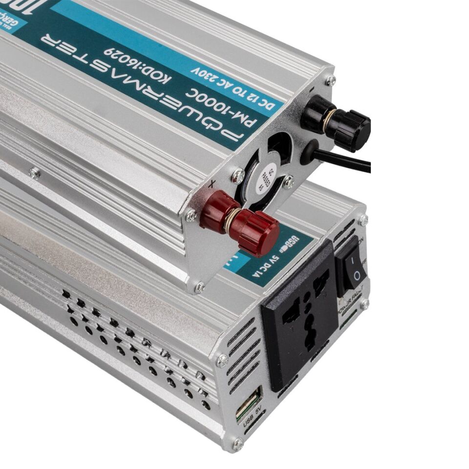 Powermaster PM-1000C 12 Volt 1000 Watt Lcd Ekranlı Power İnvertör