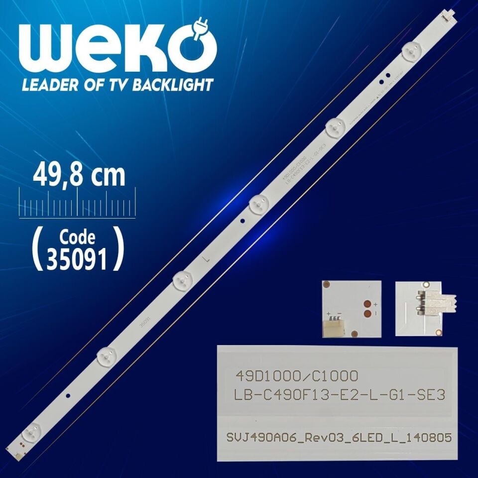 SVJ490A06_REV03_6LED_L - LB-C490F13-E2-L-G1-SE3 / SE1 - 6 Ledli 49.8 Cm - WK-472 Led Tv Bar
