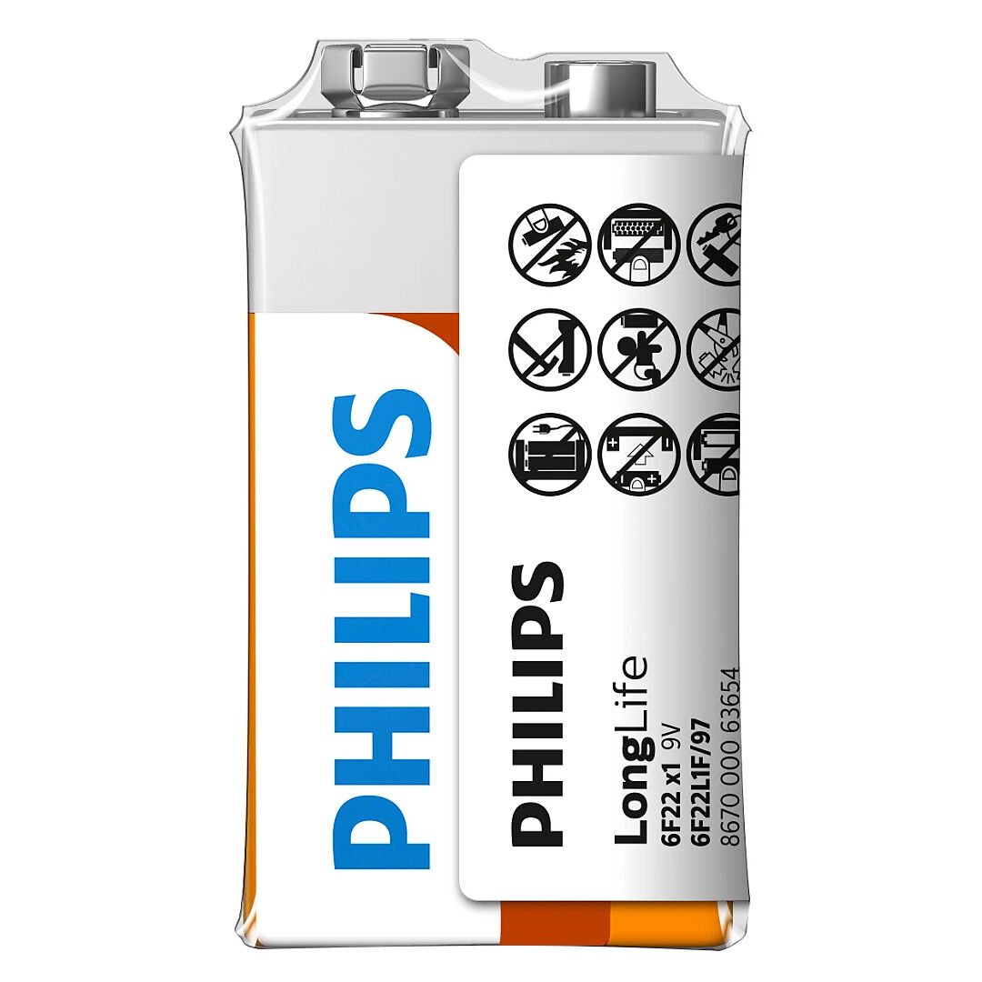 Philips Extra Zinc Çinko Chloride 6F22 9 Volt Pil