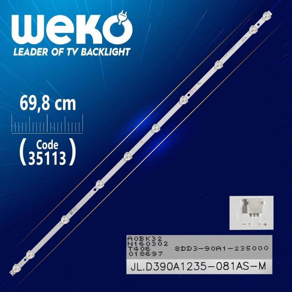 JL.D390A1235-081AS-M - 8DD3-90A1-235000 - 69.8 Cm 10 Ledli - WK-854 Led Tv Bar