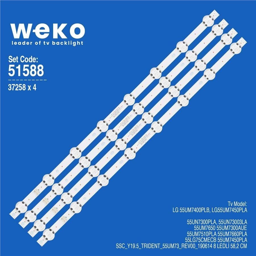 Wkset-6588 37258X4 Ssc_Y19.5_Trıdent_55Um73_Rev00_190614 4 Adet Led Bar