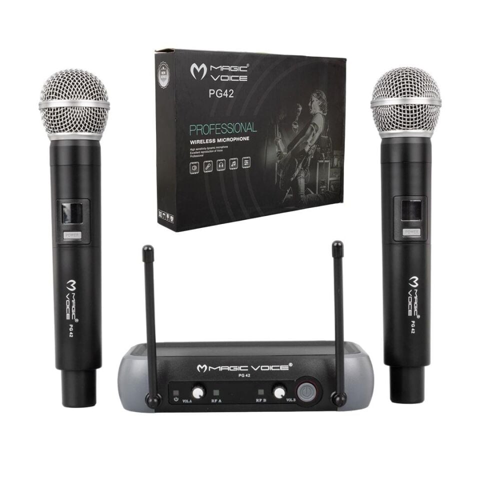 Magicvoice PG-42X Vhf 2 El Kablosuz Volüm Kont Telsiz Mikrofon