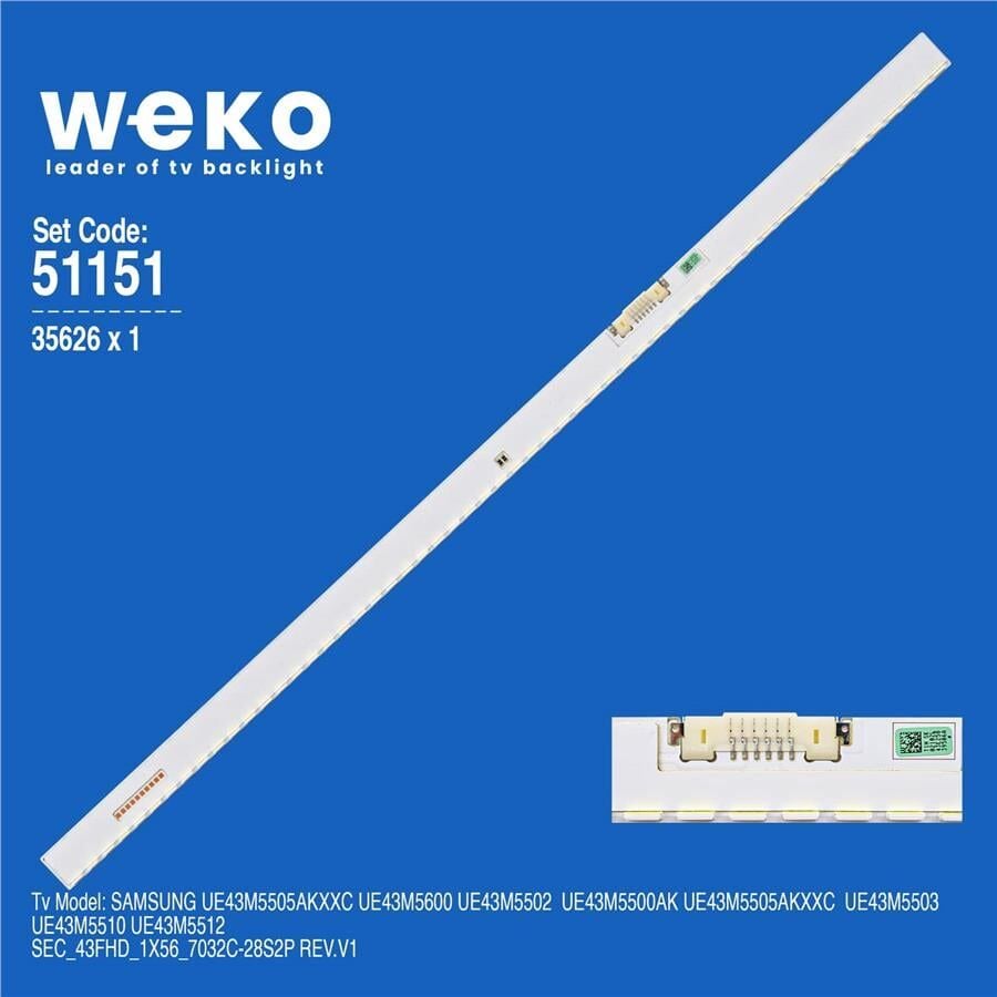 Wkset-6151 35626X1 V6ey_430Smd_56Led_R4  Bn96-39506A 1 Adet Led Bar (56Led)