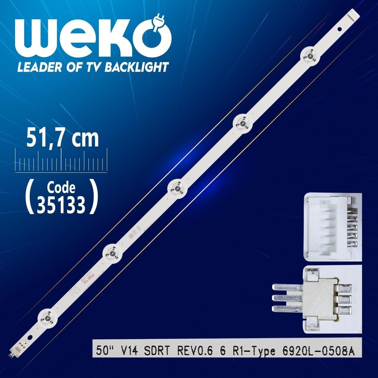 50'' V14 SDRT REV0.6 6 R1-TYPE 6920L-0508A - 51.7 Cm 5 Ledli - WK-399 Led Tv Bar