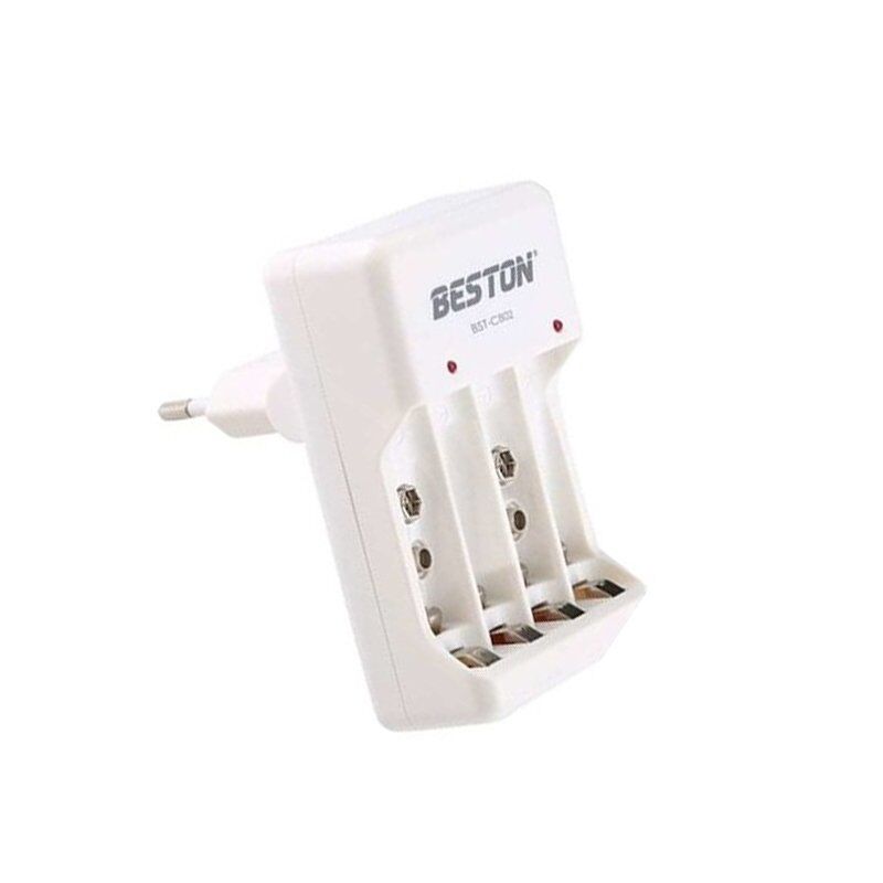 Beston BST-C802 4 Adet AA/AAA 2 Adet 9 Volt Pil Şarj Cihazı