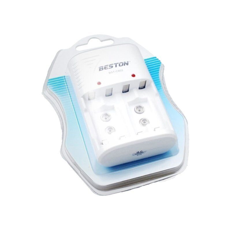 Beston BST-C802 4 Adet AA/AAA 2 Adet 9 Volt Pil Şarj Cihazı