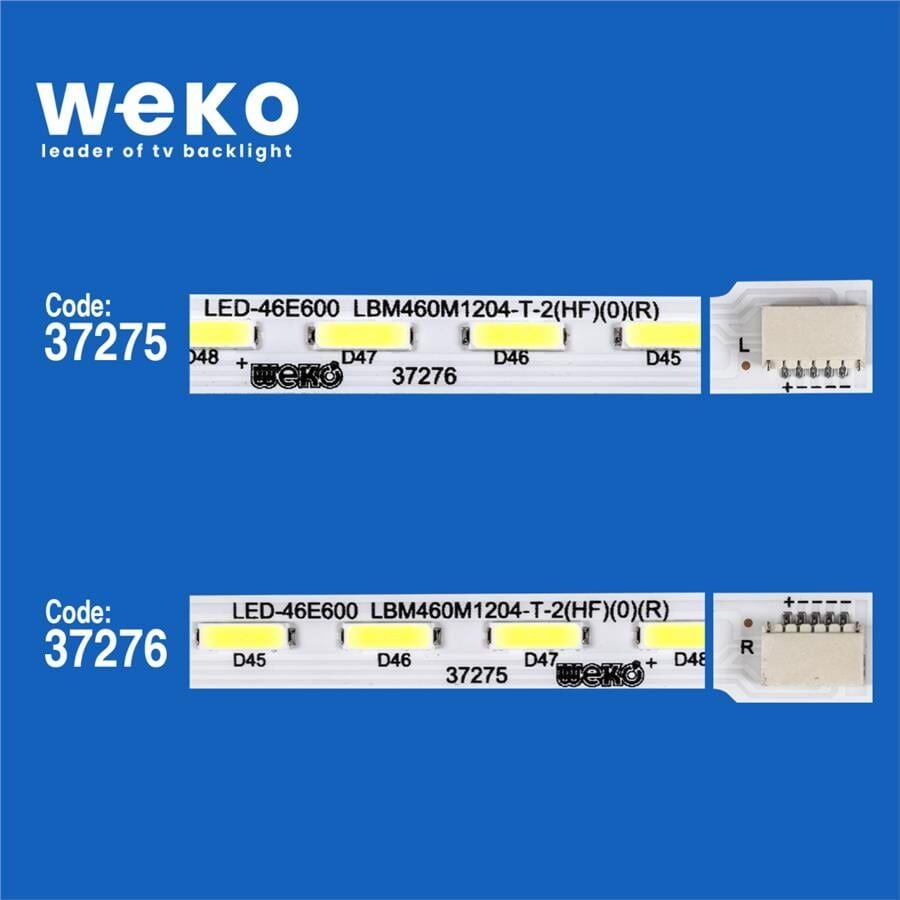 Wkset-6609 37275X1 37276X1 Lbm460m1204-T-2 2 Adet Led Bar (48Led)
