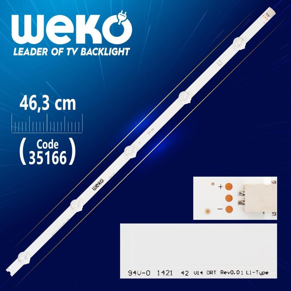 42'' V14 DRT REV0.0 1 L1-TYPE - 6916L-1455B - 5 Ledli 46.3 Cm - (WK-872) Tv Led Bar