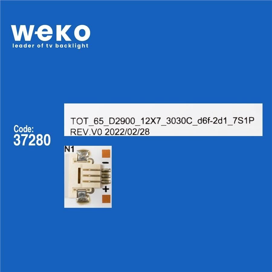 Wkset-6616 37280X12 Tot_65_D2900_12X7_3030C_D6F-2D1_7S1P Rev.V0 12 Adet Led Bar