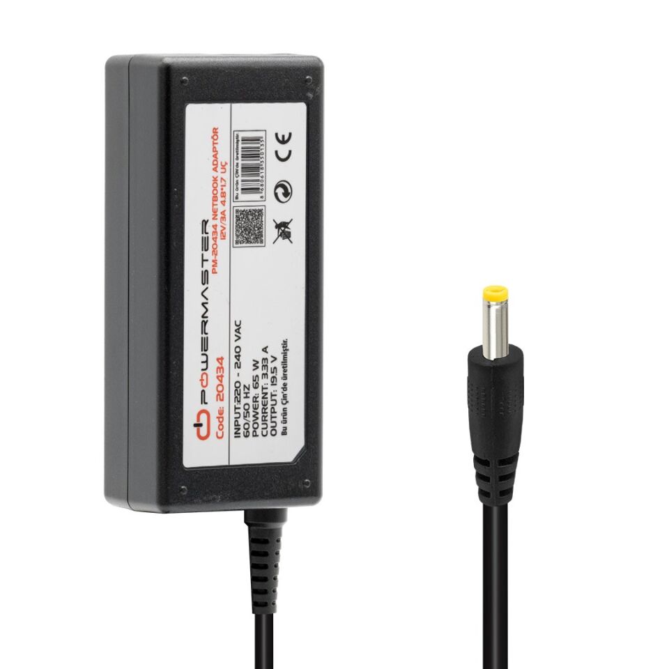 Powermaster PM-20434 12 Volt - 3 Amper 4.8*1.7 Mm Uçlu Adaptör (Asus Notebook)