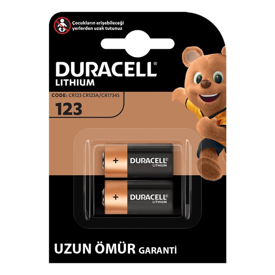 Duracell CR123 / CR123A / CR17345 3 Volt Şarjlı Lityum Pil