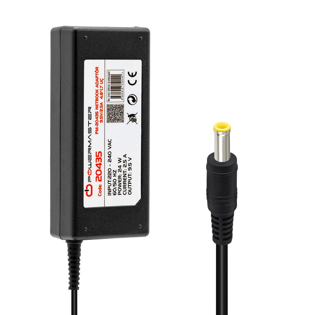 Powermaster PM-20435 9.5 Volt - 2.5 Amper 4.8*1.7 Mm Uçlu Adaptör (Asus Notebook)
