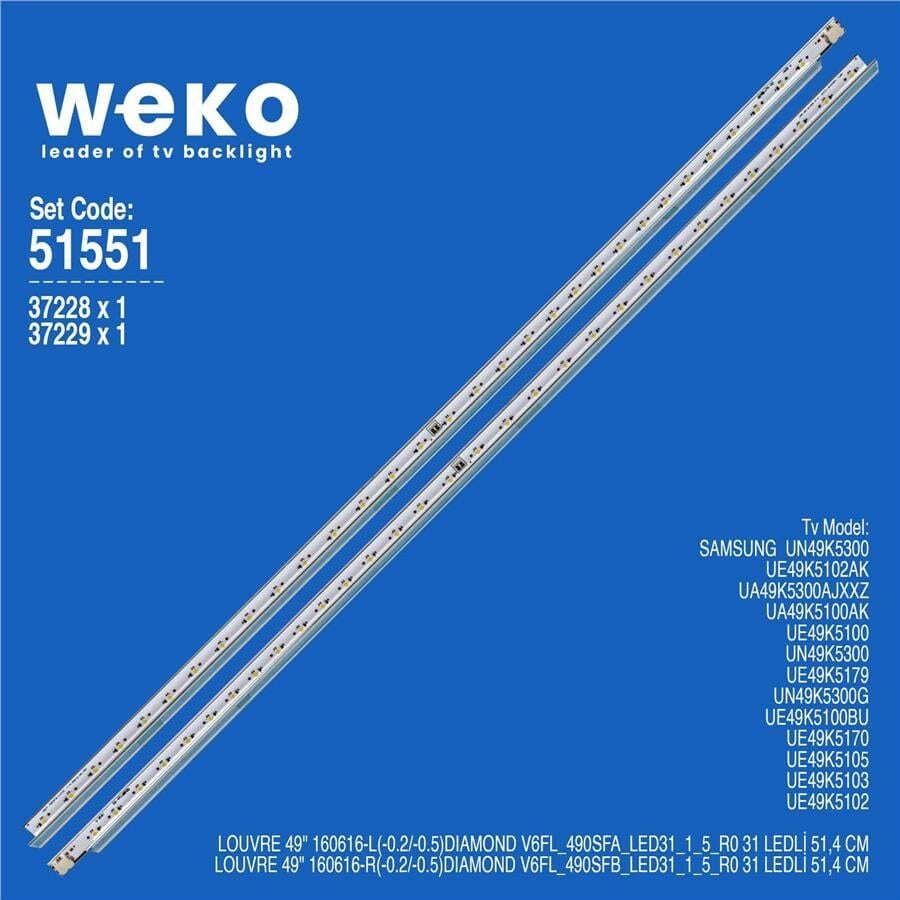 Wkset-6551 37228X1 37229X1 Louvre 49 160616/ V6fl_490Sf 2 Adet Led Bar (31Led)