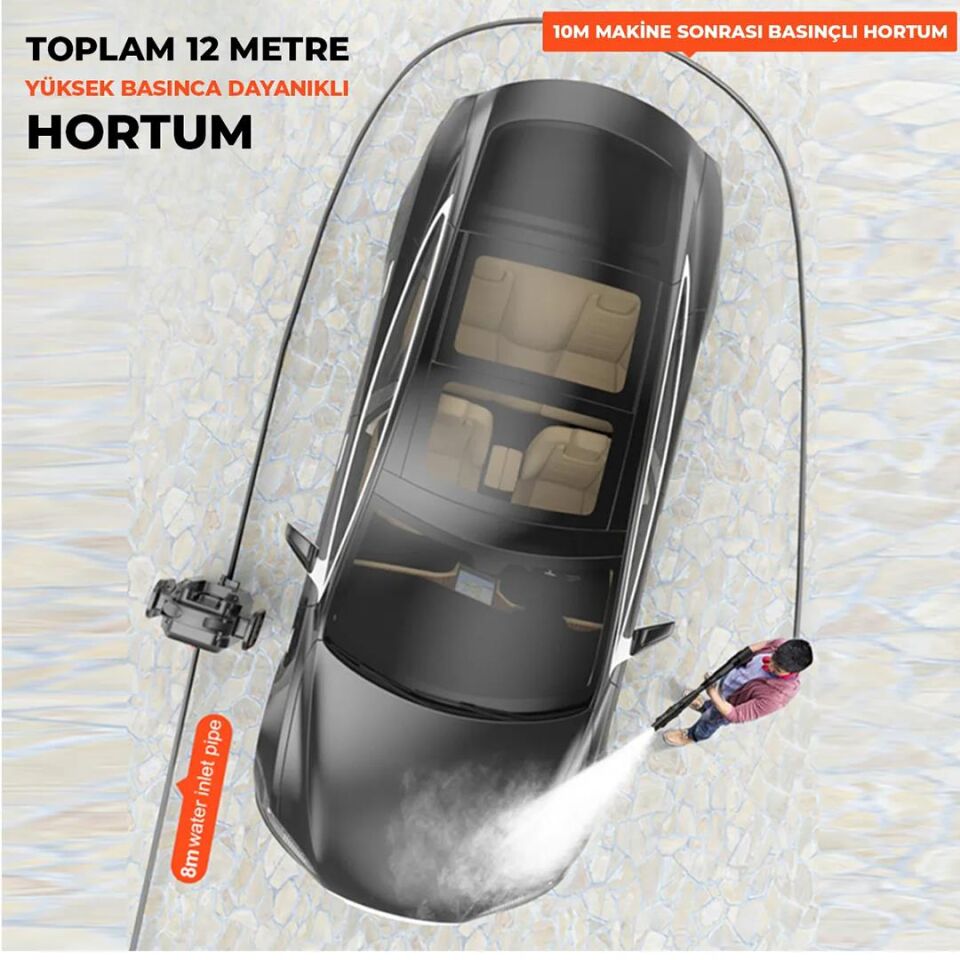Powermaster Pratik Yüksek Basınçlı Araç Yıkama Makinesi