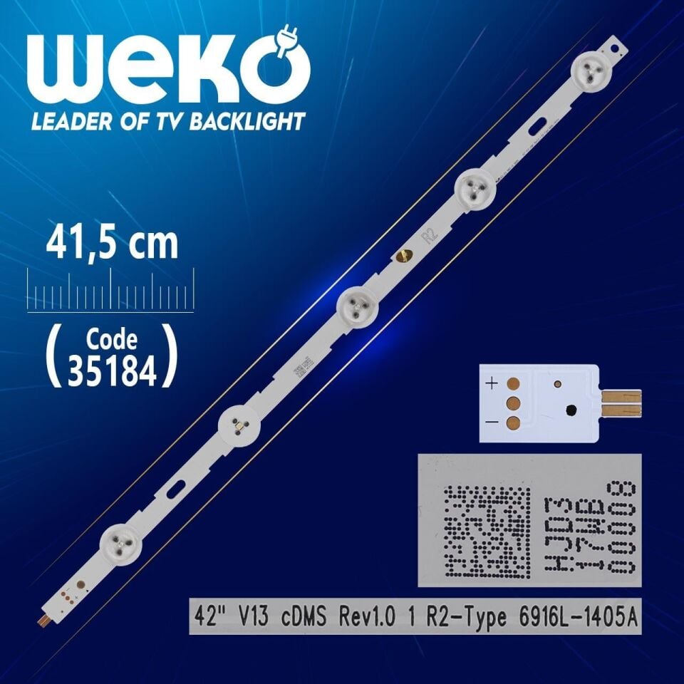 42'' V13 CDMS REV1.0 R2-TYPE - 6916L-1405A - 41.5 Cm 5 Ledli - (WK-487) Tv Led Bar