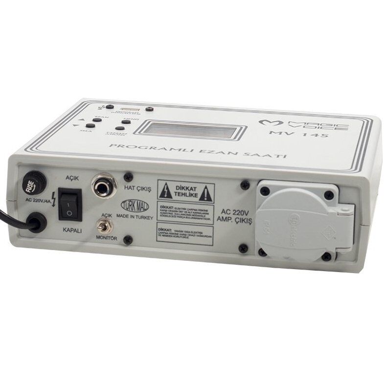 Magicvoice MV-145 3 Hocalı Programlı Duvar Tipi Ezan Saati