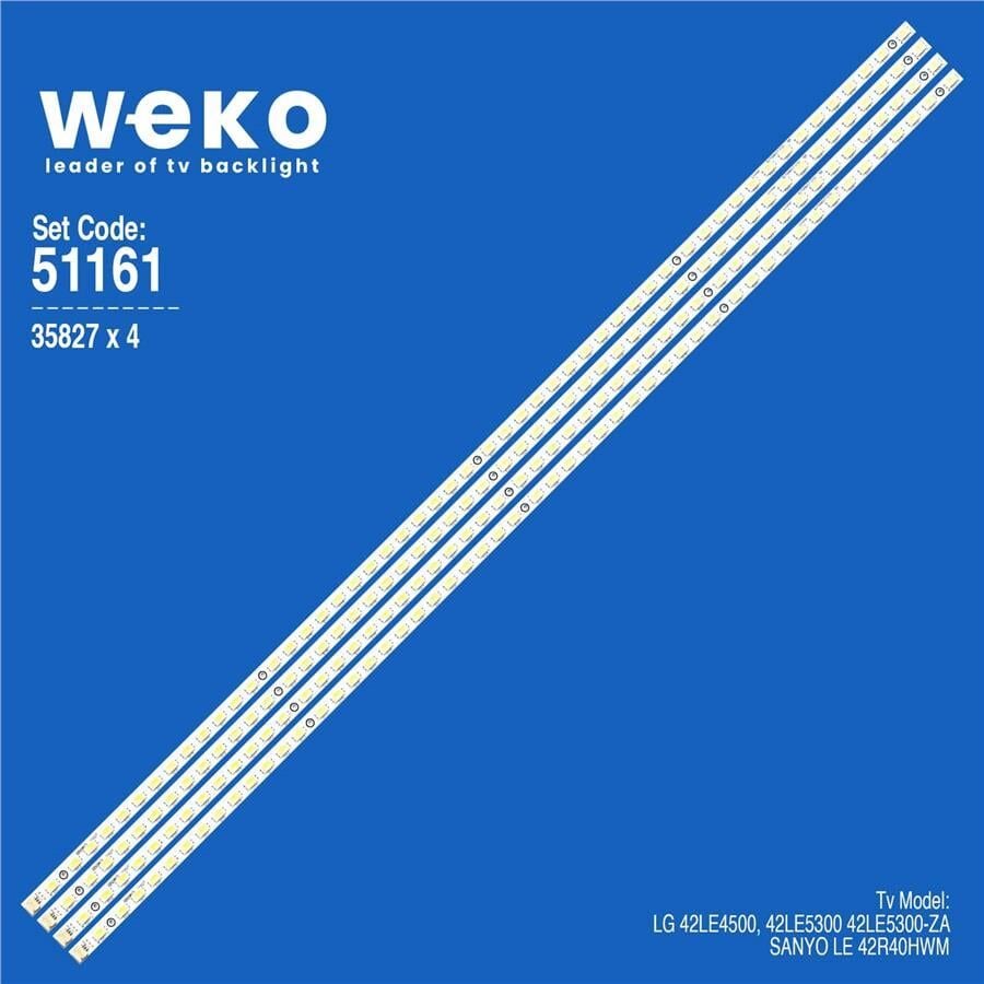 Wkset-6161 35827X4 42T09-05B - Tt42t09006rxd6xxb0600992 4 Adet Led Bar (52Led)