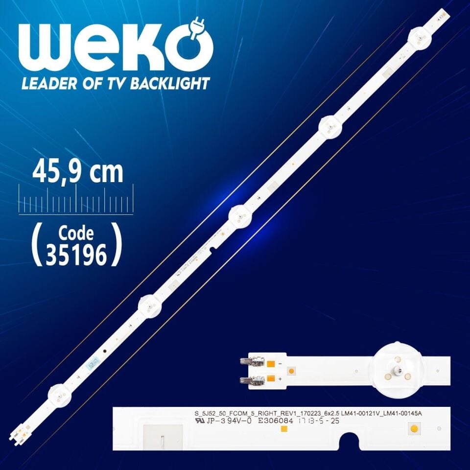 46-3535LED-72EA-L - D1GE-460SCA-R4 - 45.9 Cm 6 Ledli - WK-496 Tv Led Bar