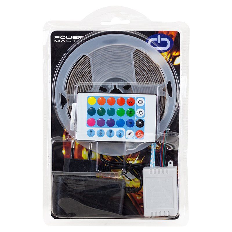 PowerMaster Animasyonlu Adaptörlü 5 Metre RGB Şerit Led
