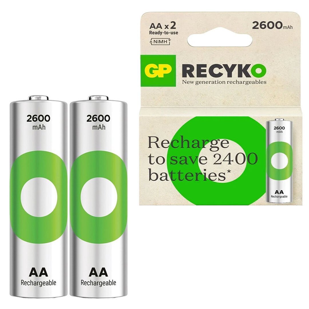 GP ReCyko 2600 mAh Şarjlı Ni-MH AA Kalem Pil 2'li Paket