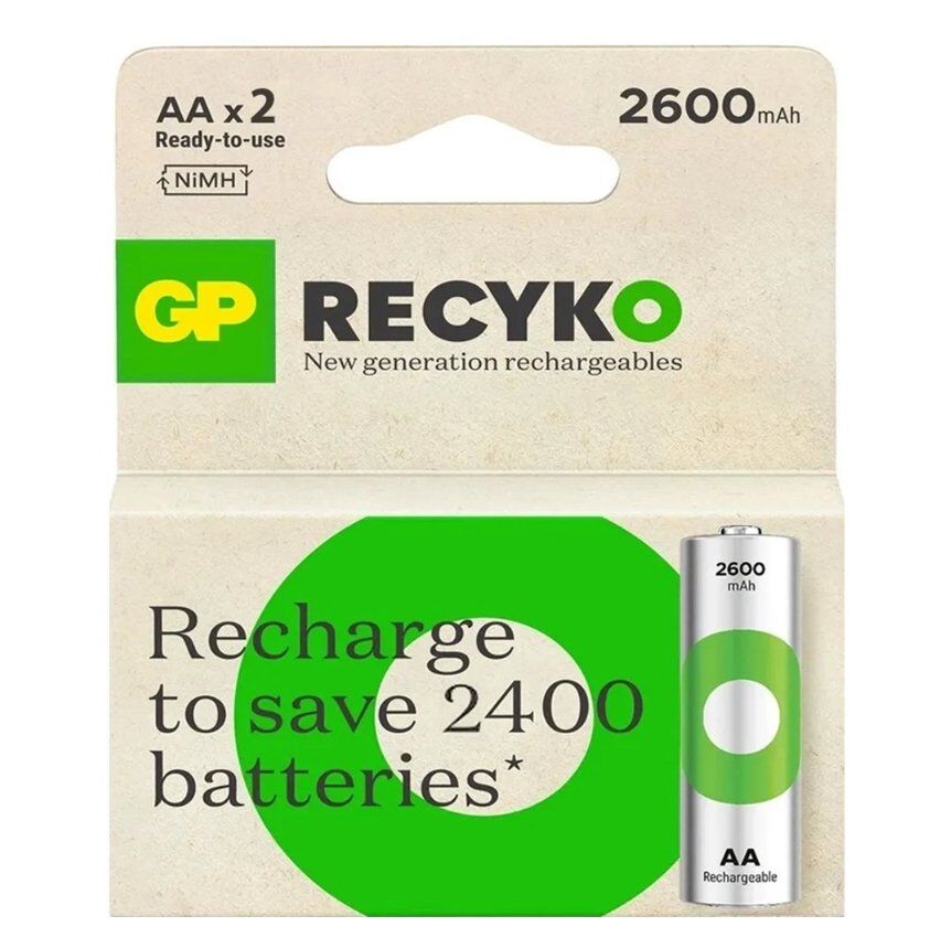 GP ReCyko 2600 mAh Şarjlı Ni-MH AA Kalem Pil 2'li Paket