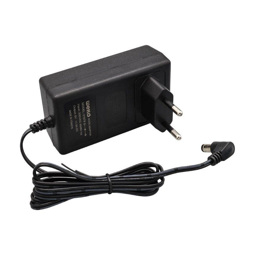 Weko 5 Volt - 3 Amper 5.5*2.5 Uçlu Plastik Kasa Priz Tipi̇ Adaptör