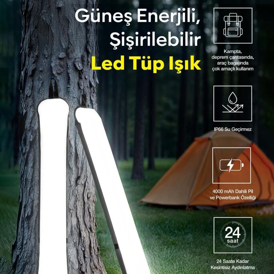ZMR ZMR-385 Katlanır Şişirilebilir Beyaz Ledli Aydınlatma