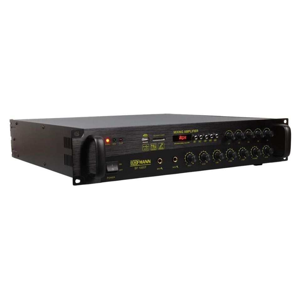 Bofmann BF-1005T 1000 Watt USB-SD-Bluetooth Hat Trafolu 5 Bölgeli Mixer Anfi