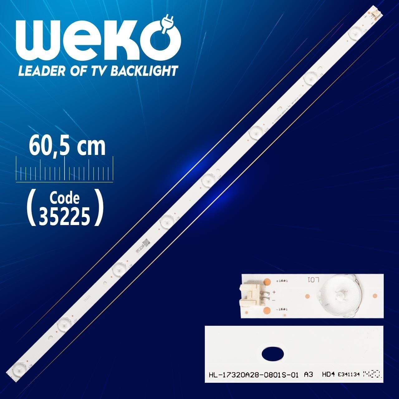 HL-17320A28-0801S-01 A3 - 4632DB016 - 8 Ledli 60.5 Cm - WK-462 Led Tv Bar