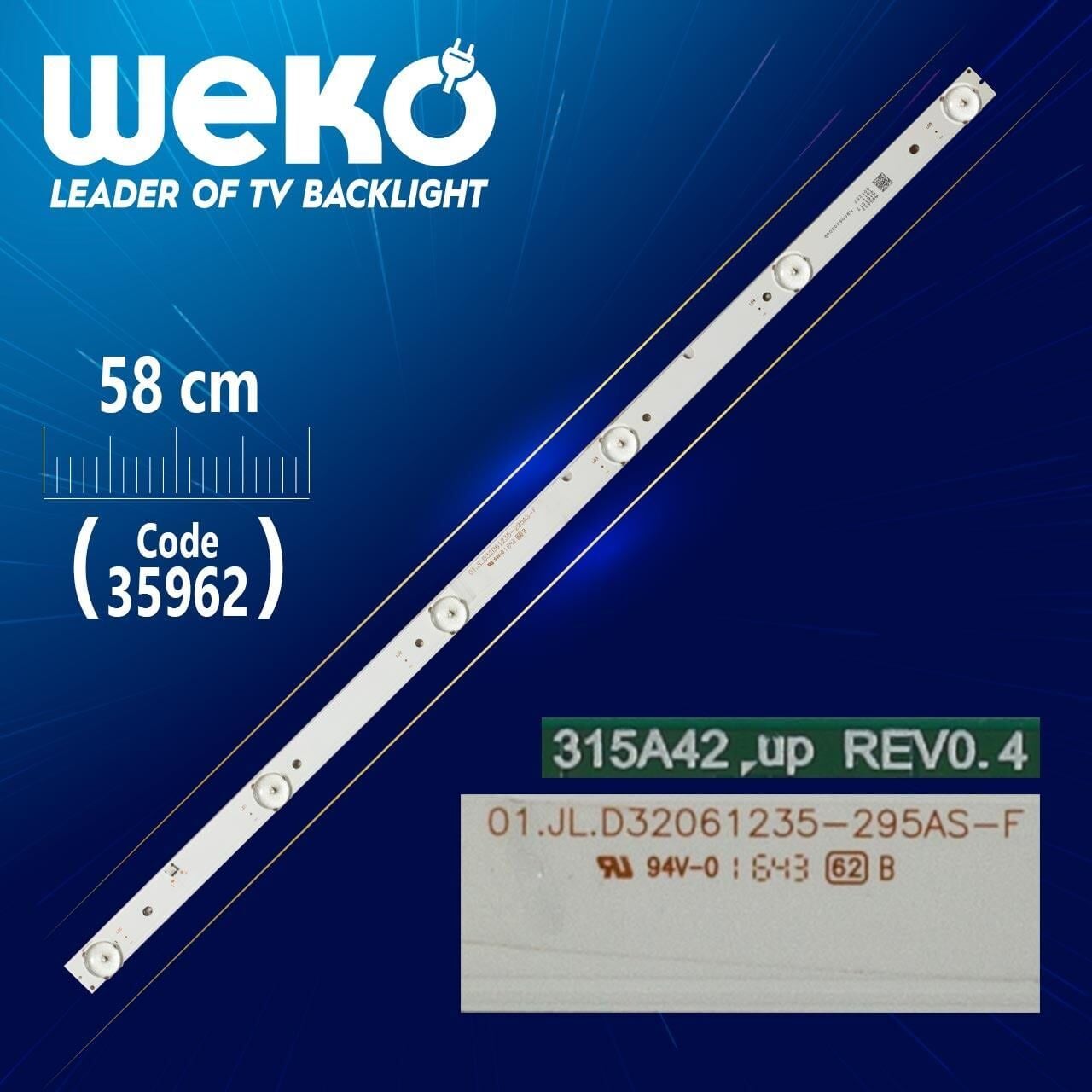 01.JL.D32061235-295AS-F - 6 LEDLİ 58 CM - Tv Led Bar