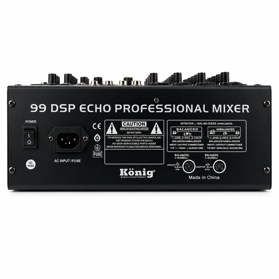 König KX-4 4 Kanal 2 Aux Giriş USB - MP3 - BT 99 DSP 2X7 Band EQ Deck Mikser