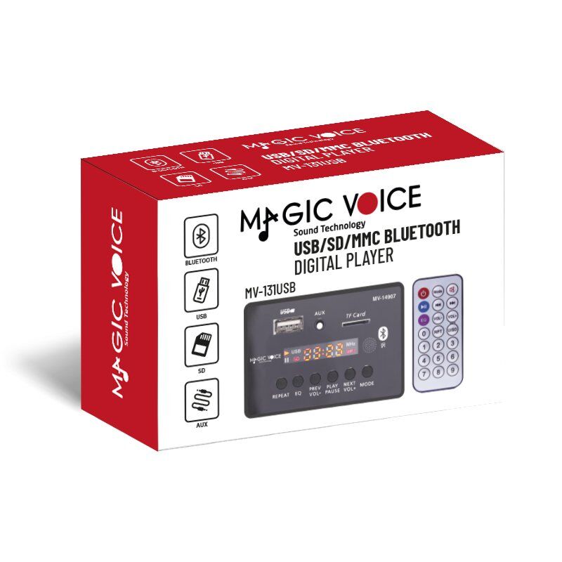 Magicvoice MV-14907 Kumandalı Ekranlı Oto Teyp Çevirici